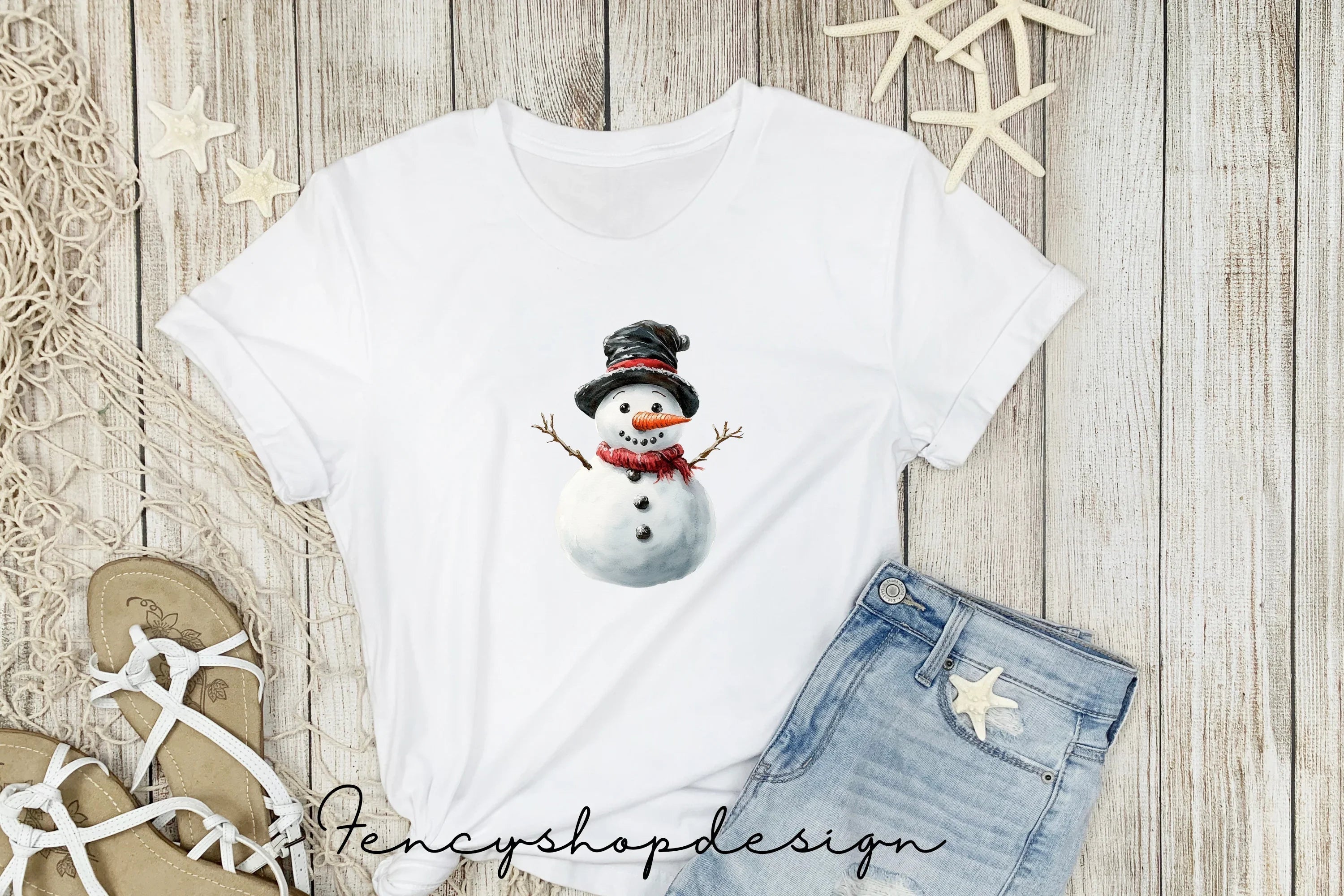 Cute Snowman Christmas Winter Clipart Bundle