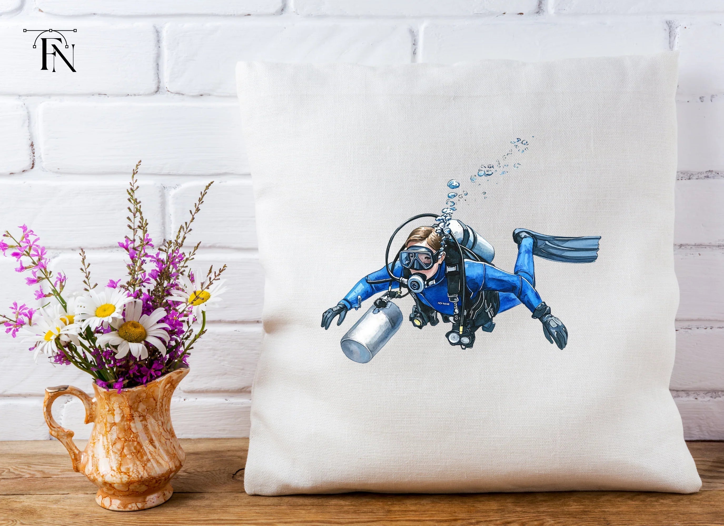 Professional Scuba Diver Clipart Bundle