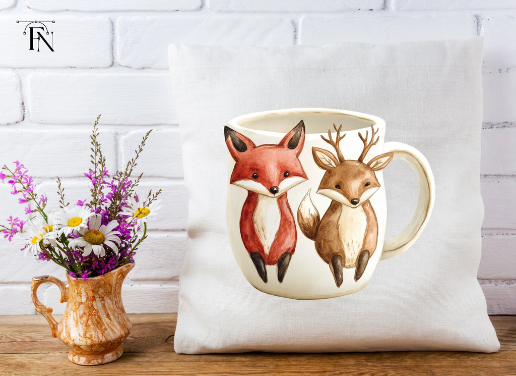 Cute Woodland Animals Clipart Bundle
