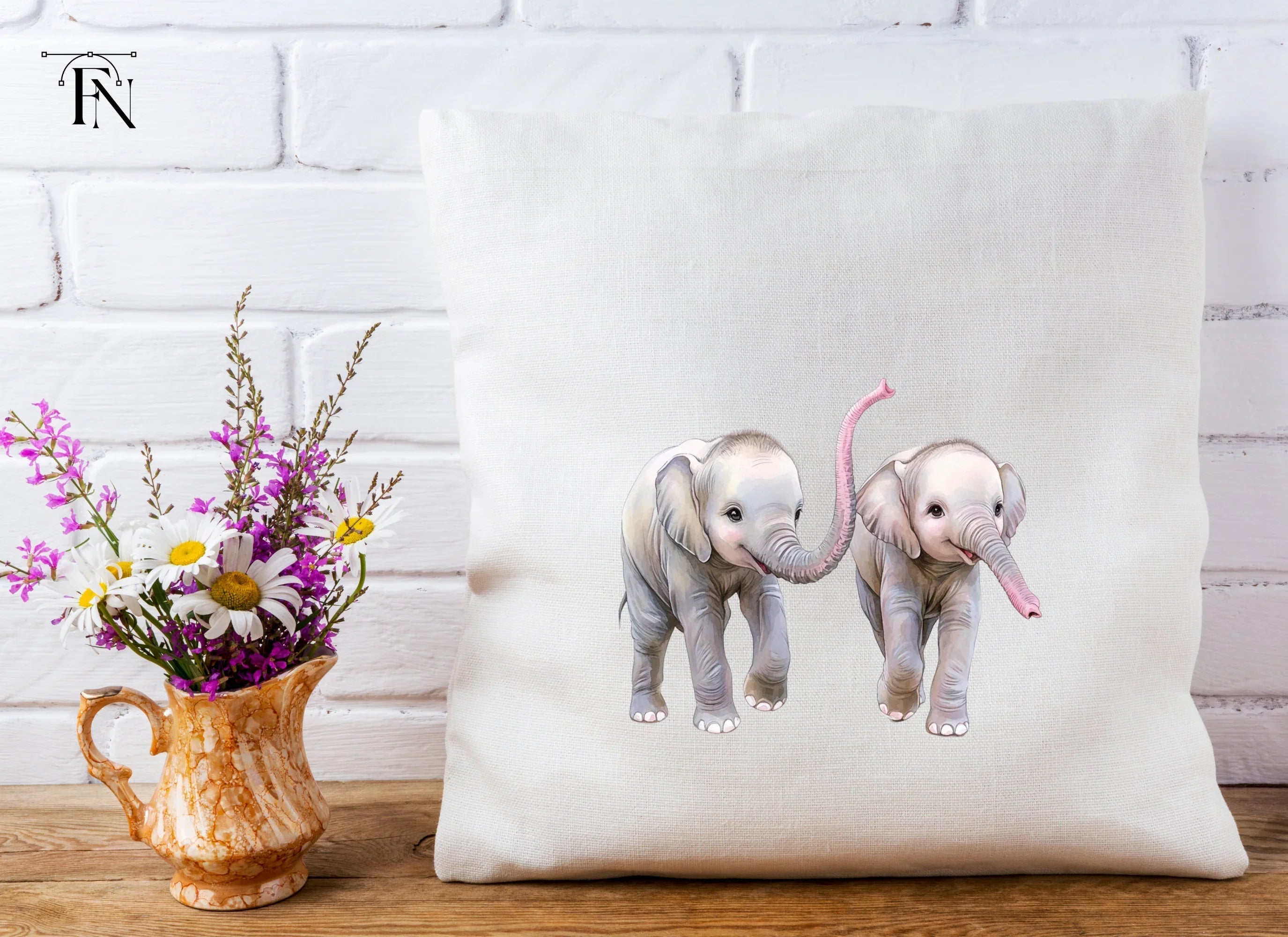 Adorable Baby Elephant Clipart Bundle