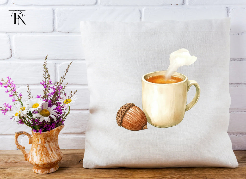 Cozy Autumn Acorn Clipart Bundle
