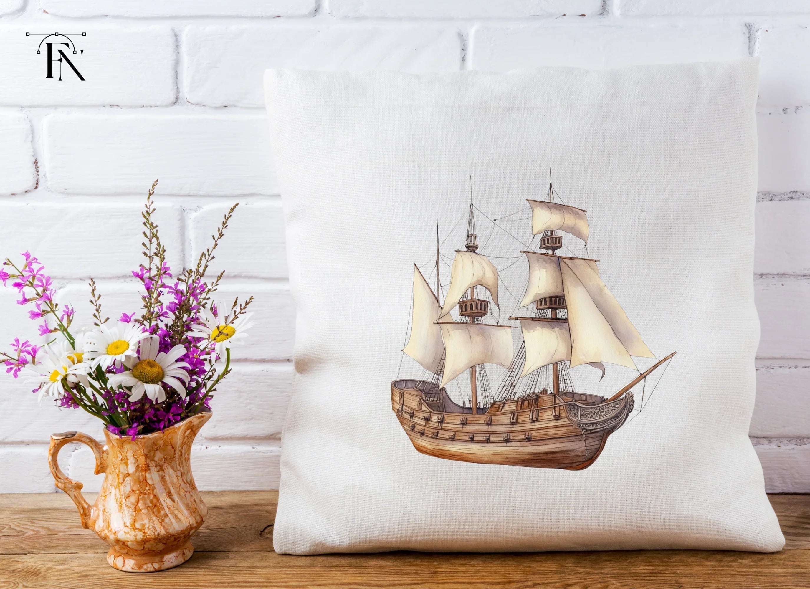 Vintage Sailing Ships Clipart Bundle