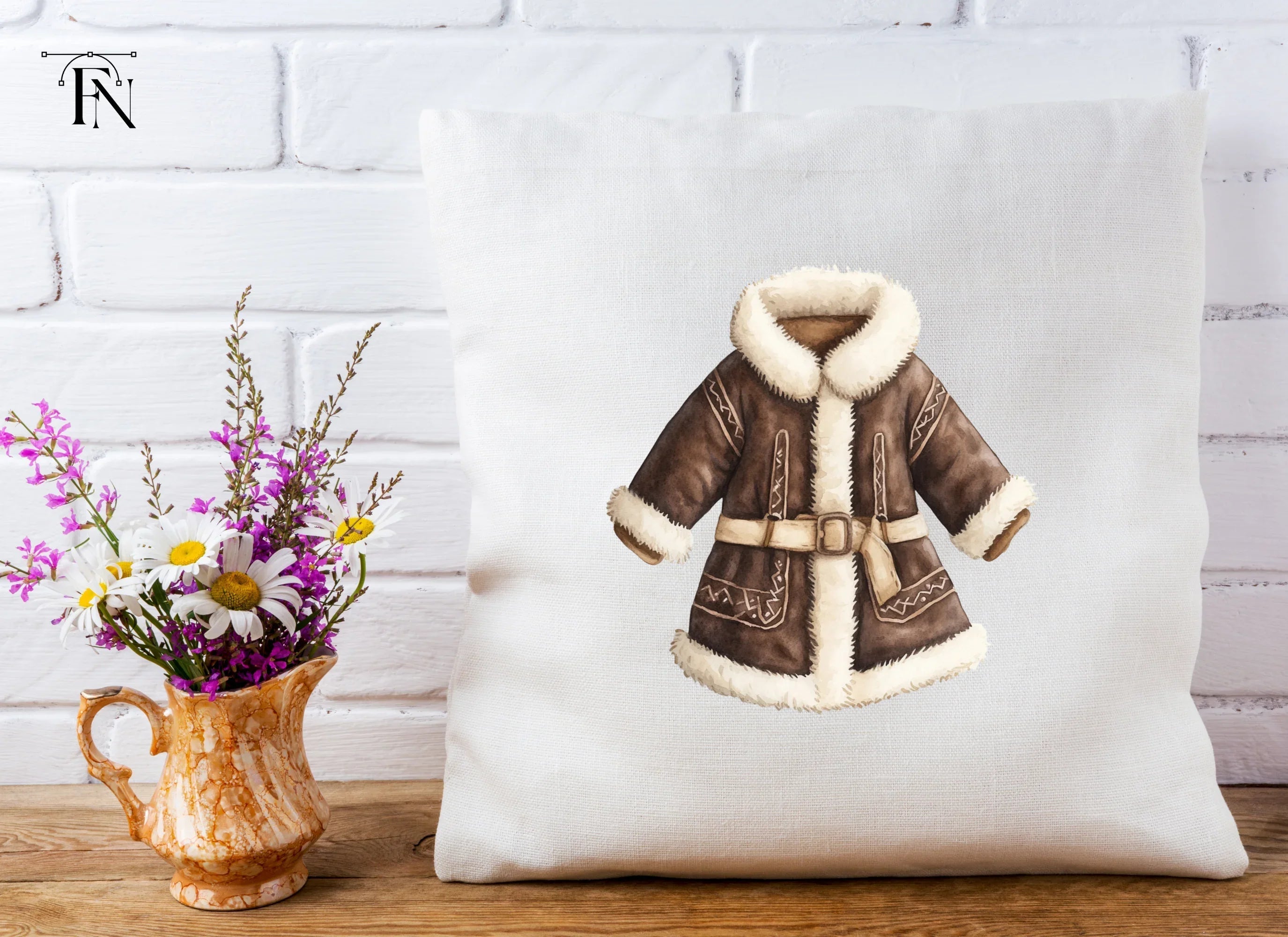 Winter Fur Coats Clipart Bundle