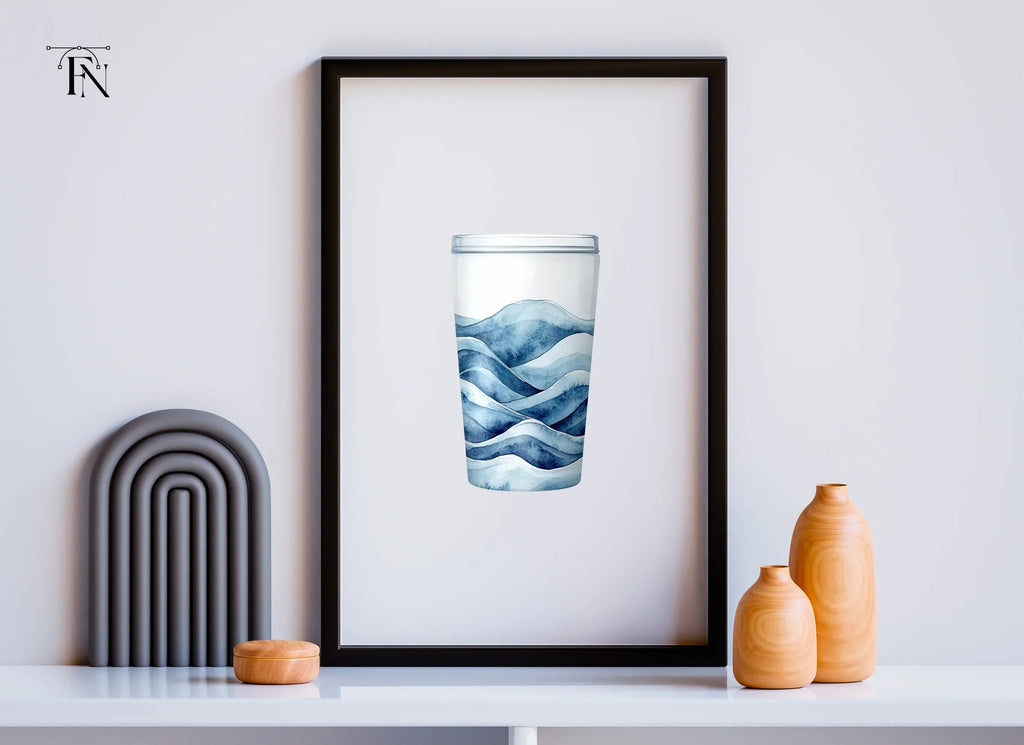 Blue Wave Tumblers Clipart Bundle