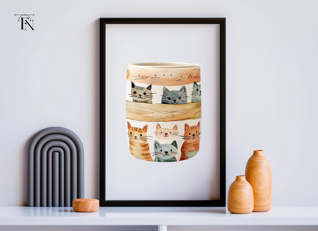 Cute Cat Faces Clipart Bundle