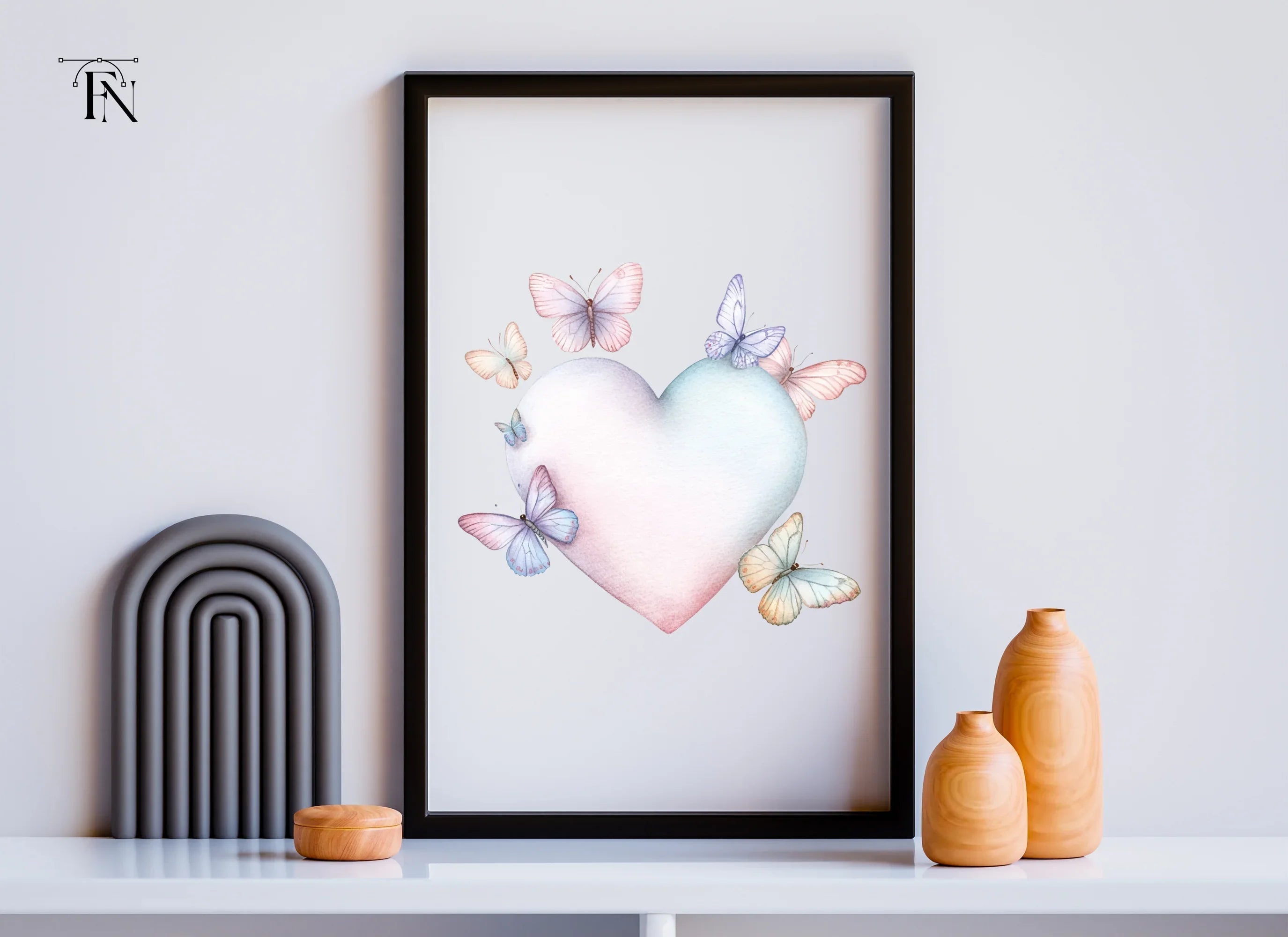 Hearts and Butterflies Clipart Bundle