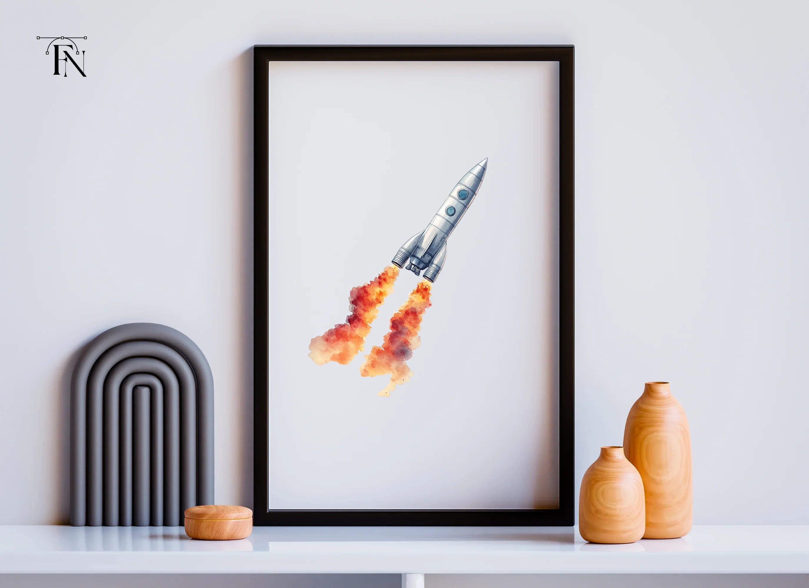 Rocket Launch Clipart Bundle