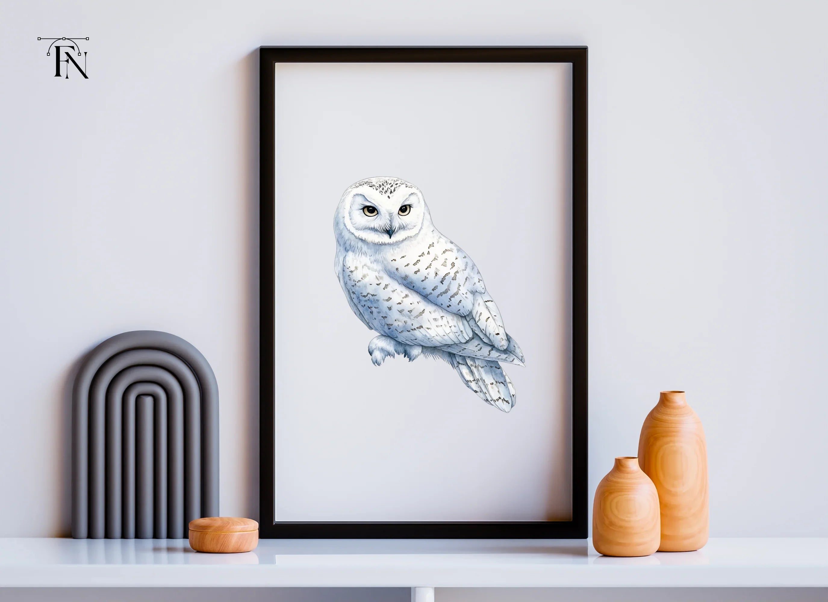 Snowy Owl Clipart Bundle
