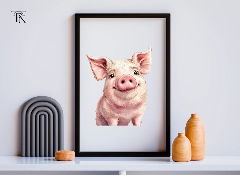 Cute Pig Faces Clipart Bundle