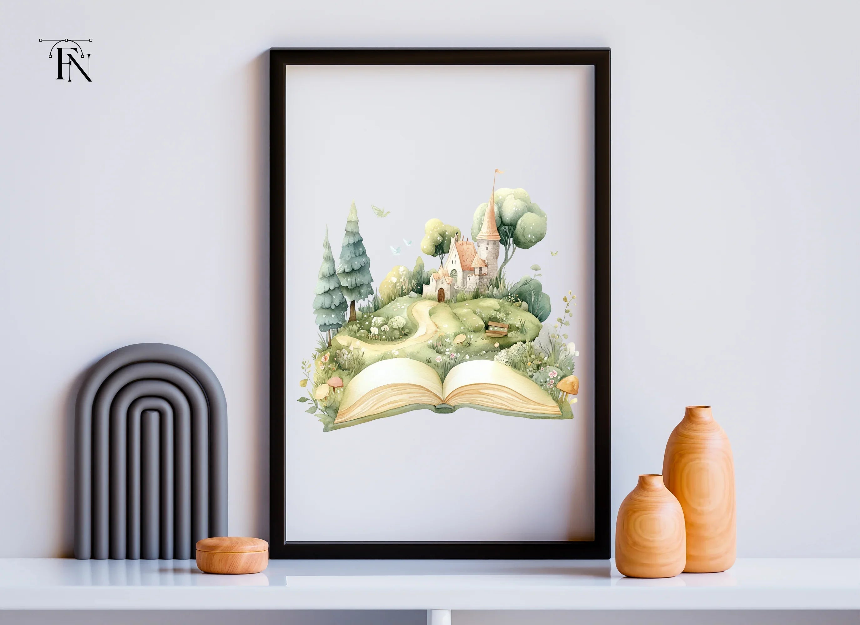 Fantasy Castle Pop Up Book Clipart Bundle