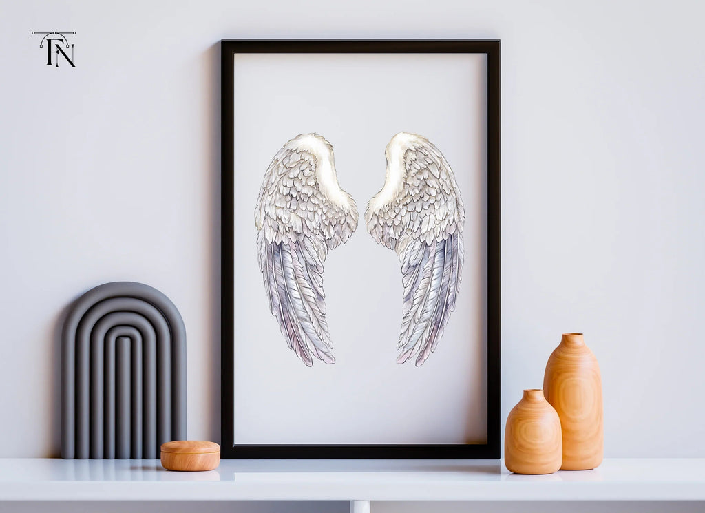 Graceful White Feathered Wings Clipart Bundle