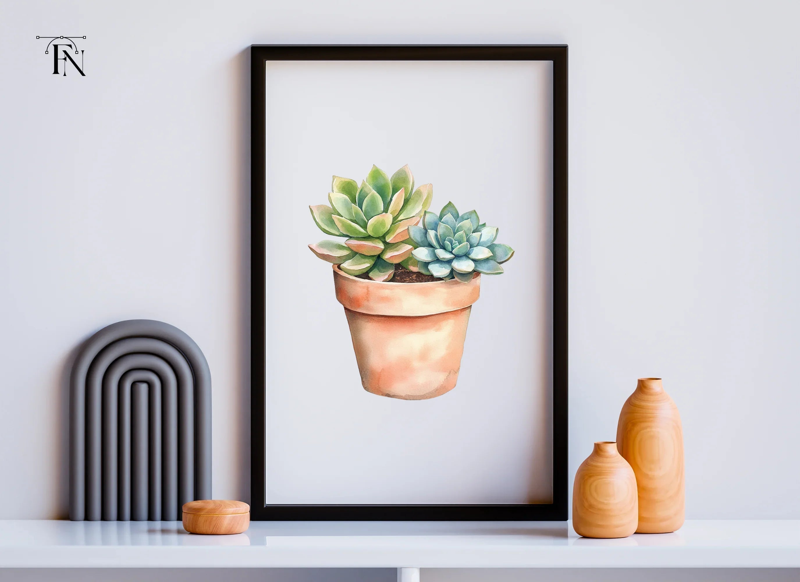 Succulent Plants Clipart Bundle