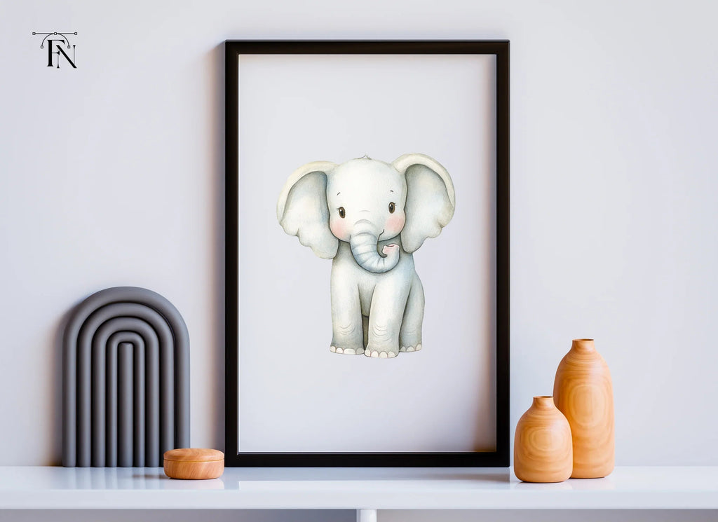 Cute Baby Elephant Clipart Bundle