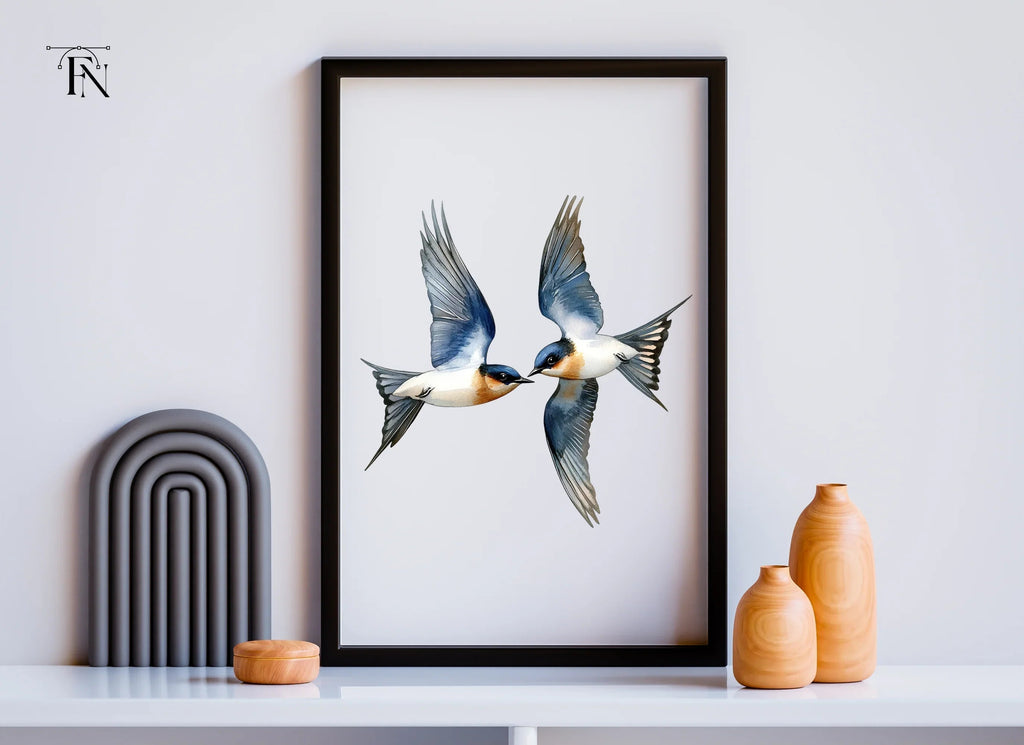Flying Swallows Clipart Bundle