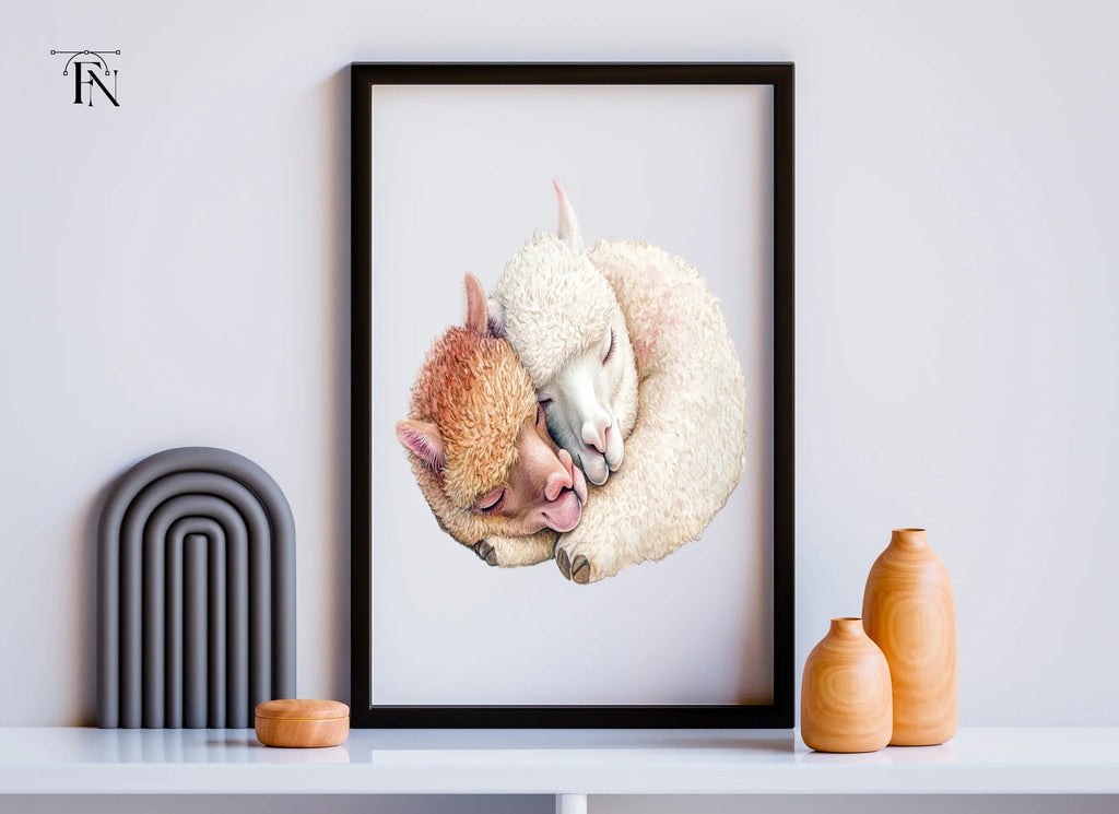 Cute Alpaca Family Clipart Bundle