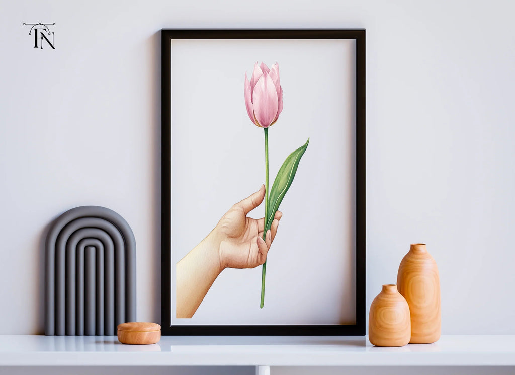 Elegant Pink Tulip Clipart Bundle