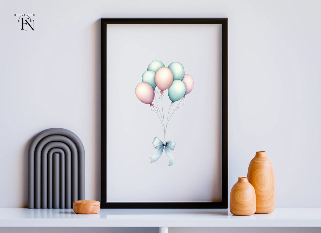 Pastel Balloons Clipart Bundle