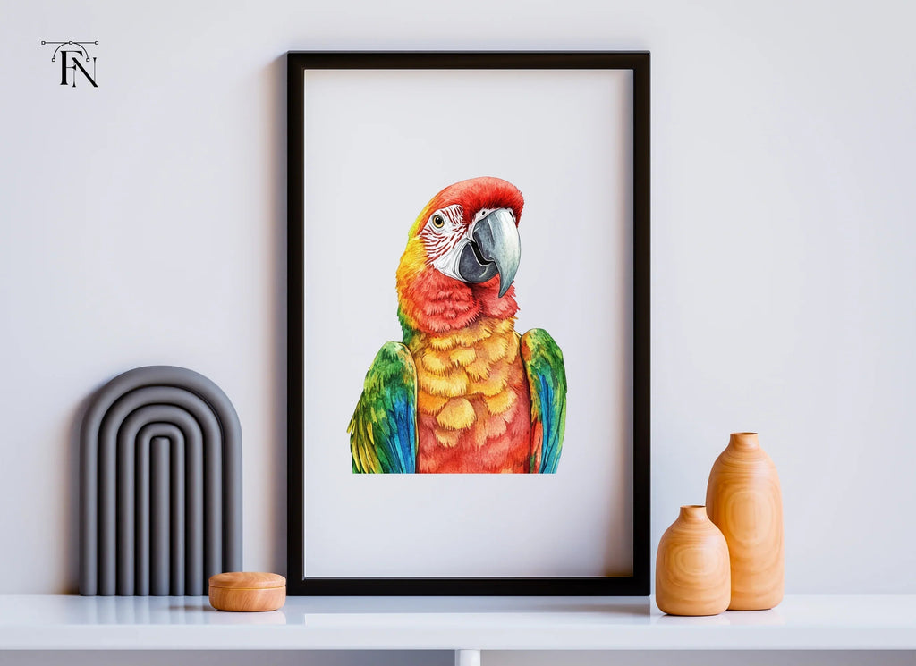 Vibrant Macaw Parrot Clipart Bundle