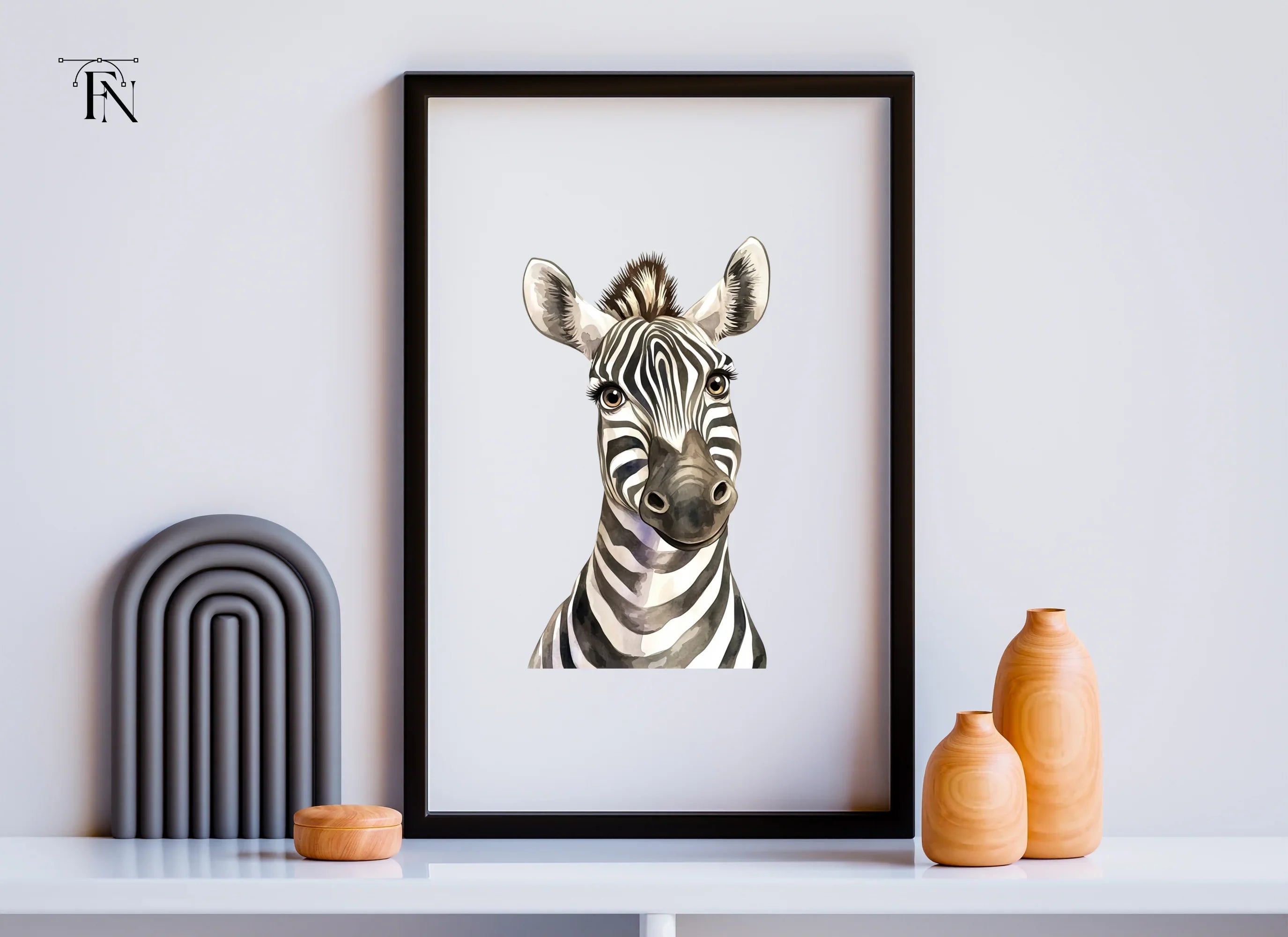 Cute Zebra Head Clipart Bundle