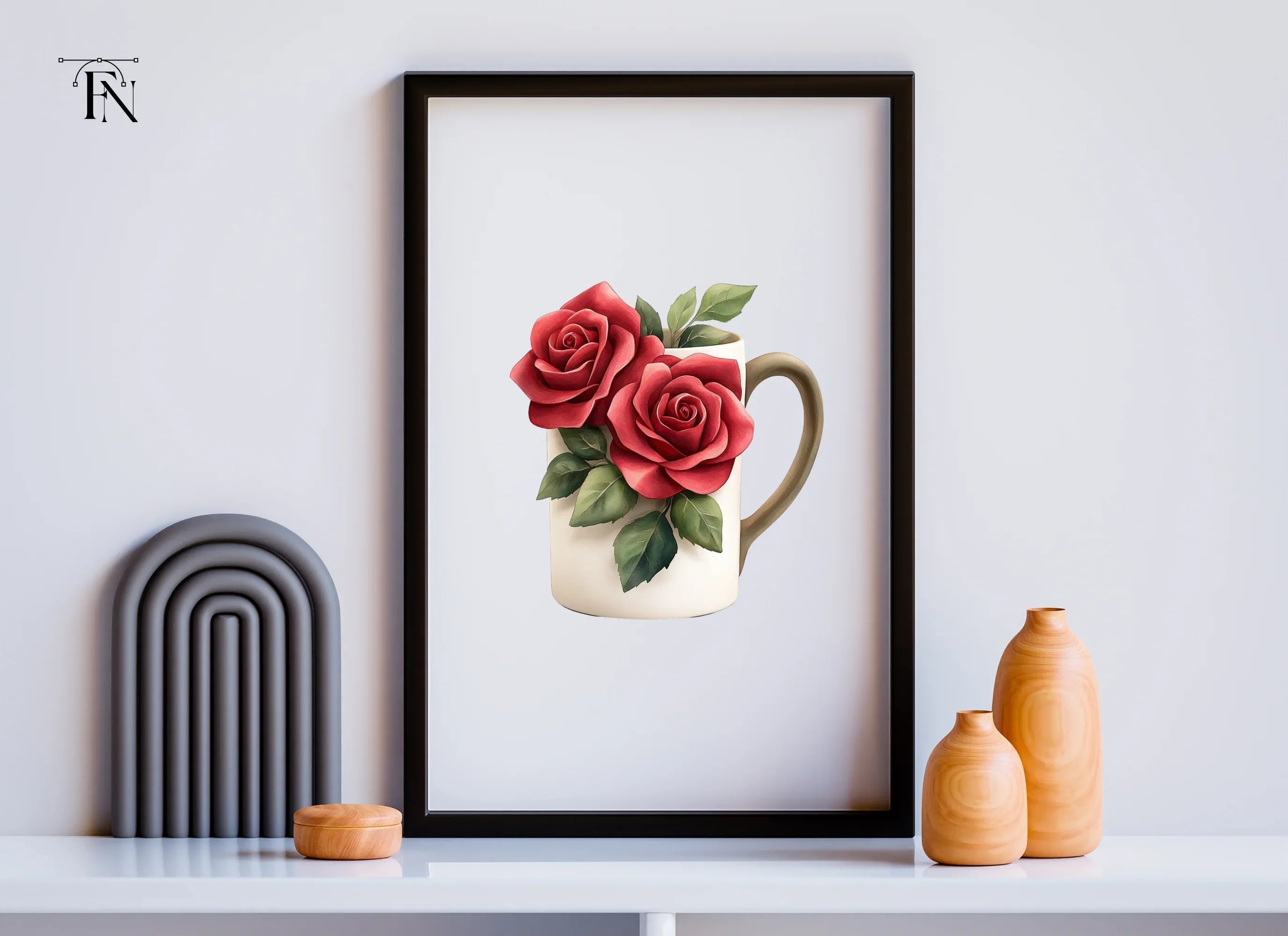 Charming Rose Decorated Clipart Bundle