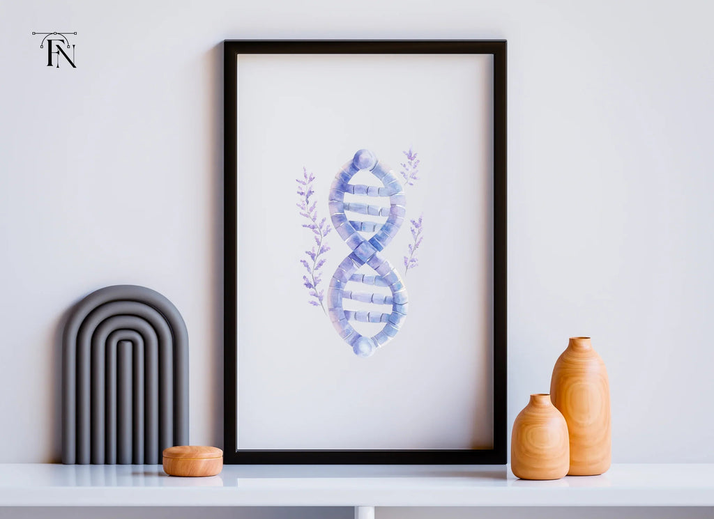 DNA Strand with Lavender Clipart Bundle