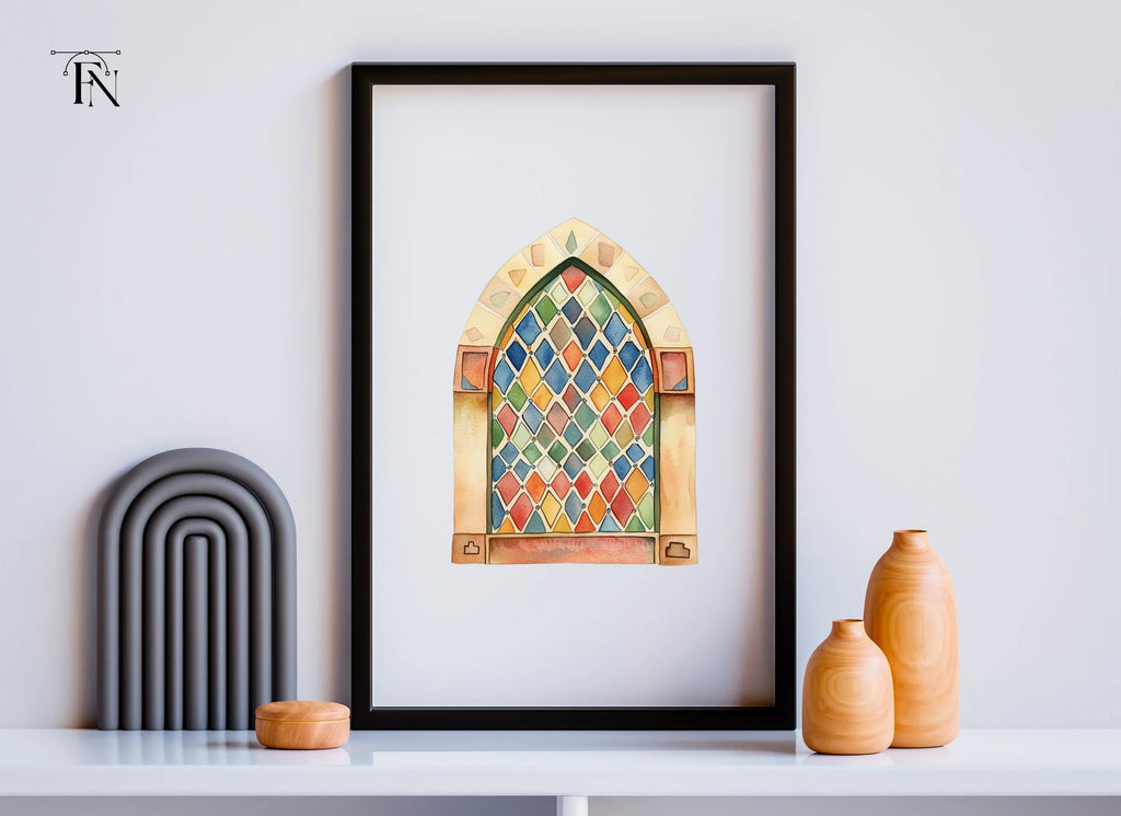 Gothic Stained Glass Window Clipart Bundle