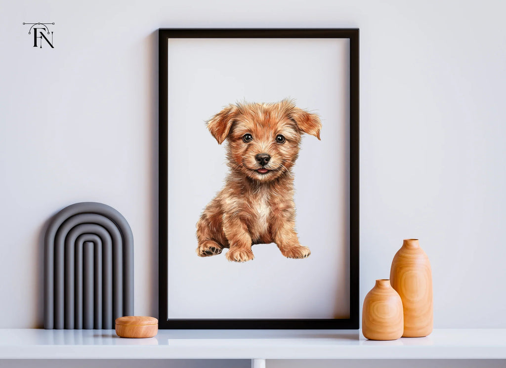 Adorable Brown Puppy Clipart Bundle