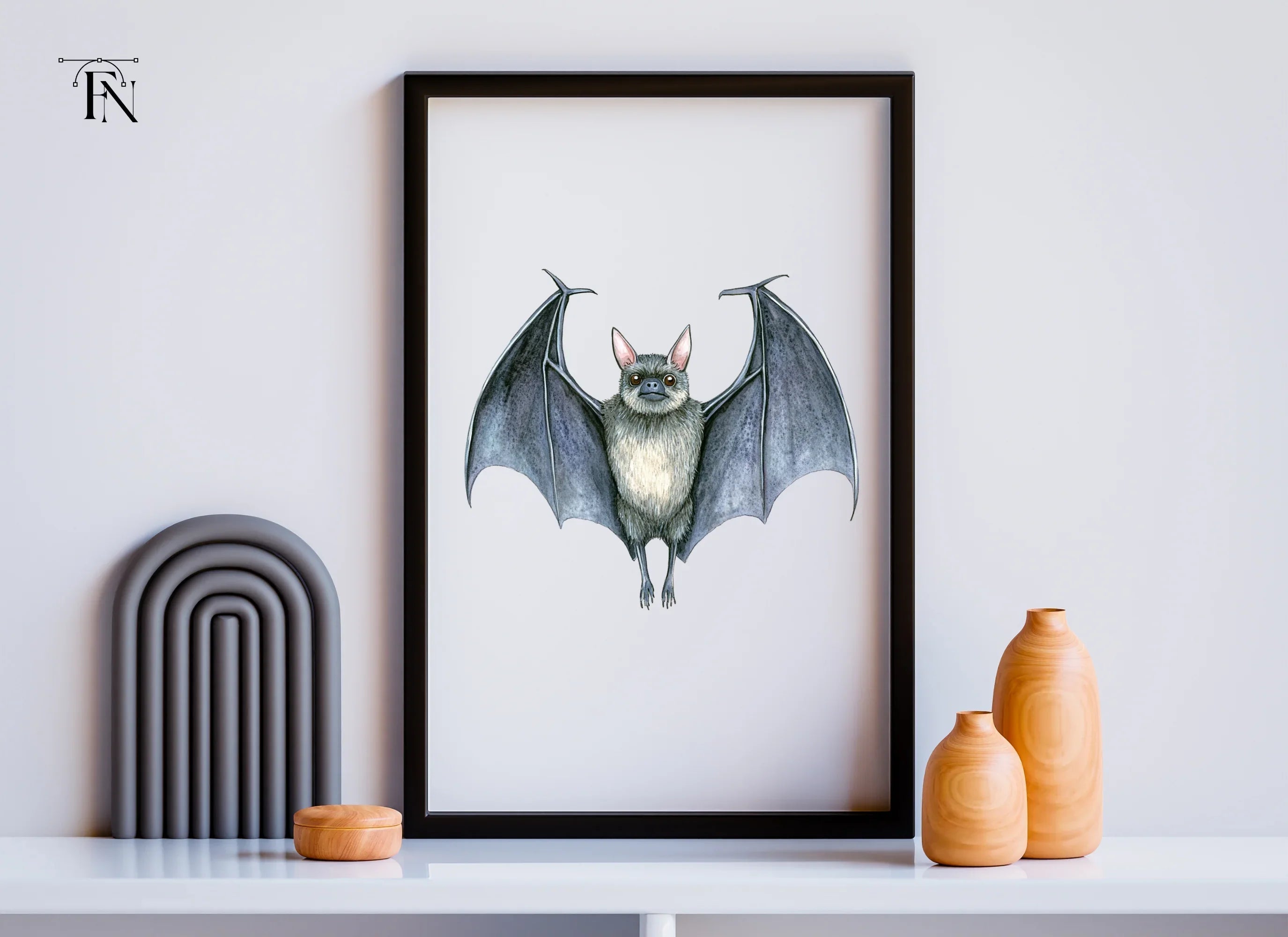 Detailed Bat Front View Clipart Bundle