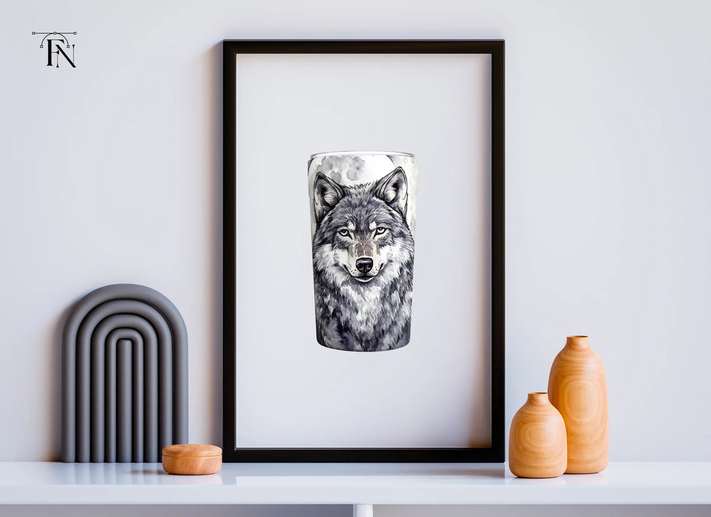 Wolf Tumbler Clipart Bundle