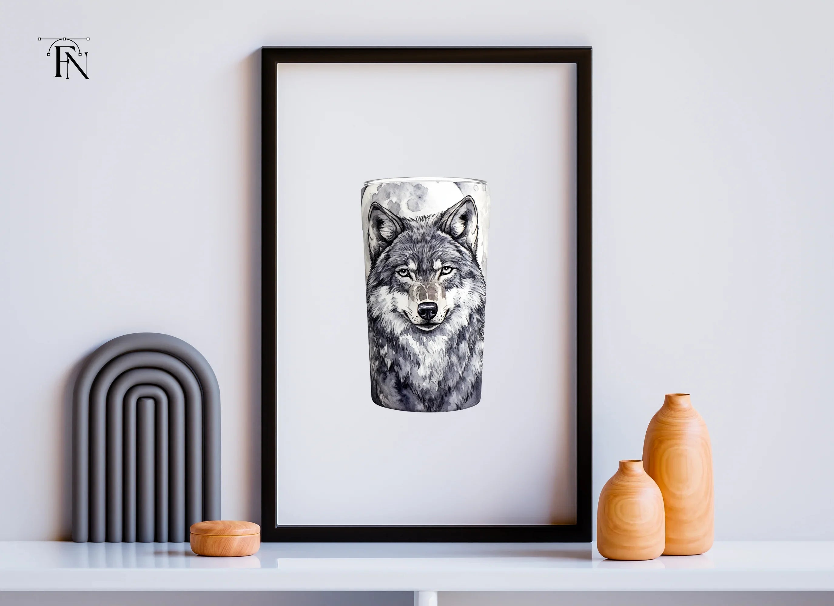 Wolf Tumbler Clipart Bundle