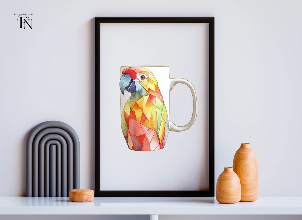 Geometric Parrot Clipart Bundle