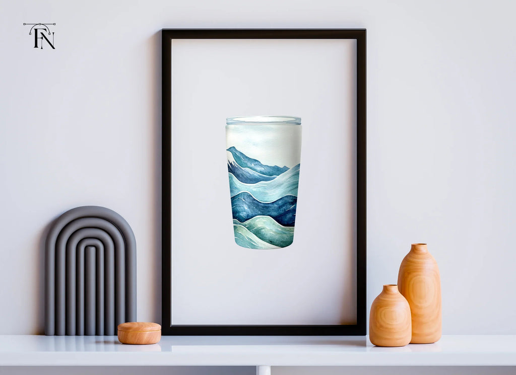 Ocean Waves Tumbler Clipart Bundle