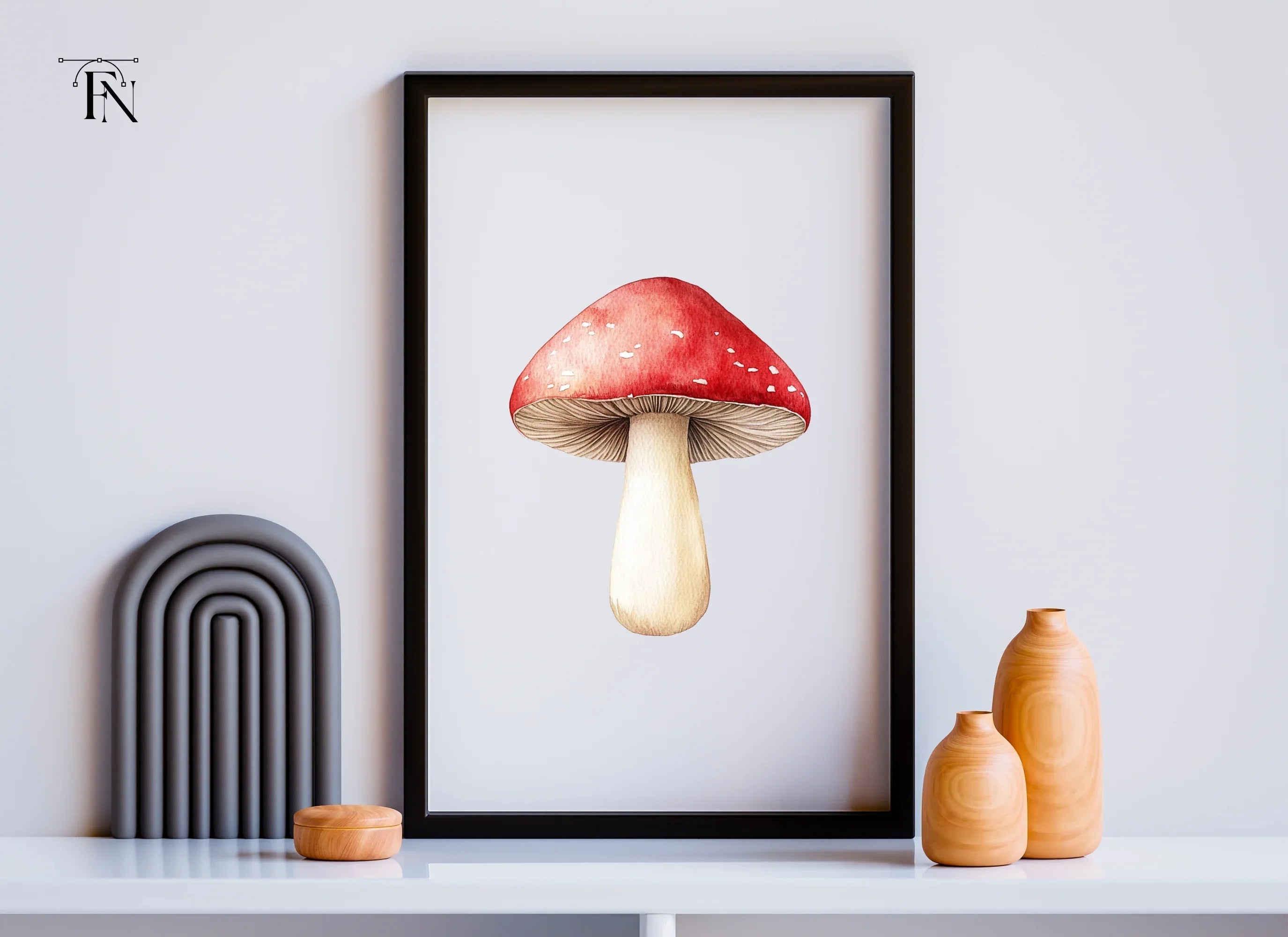 Red Mushroom Clipart Bundle