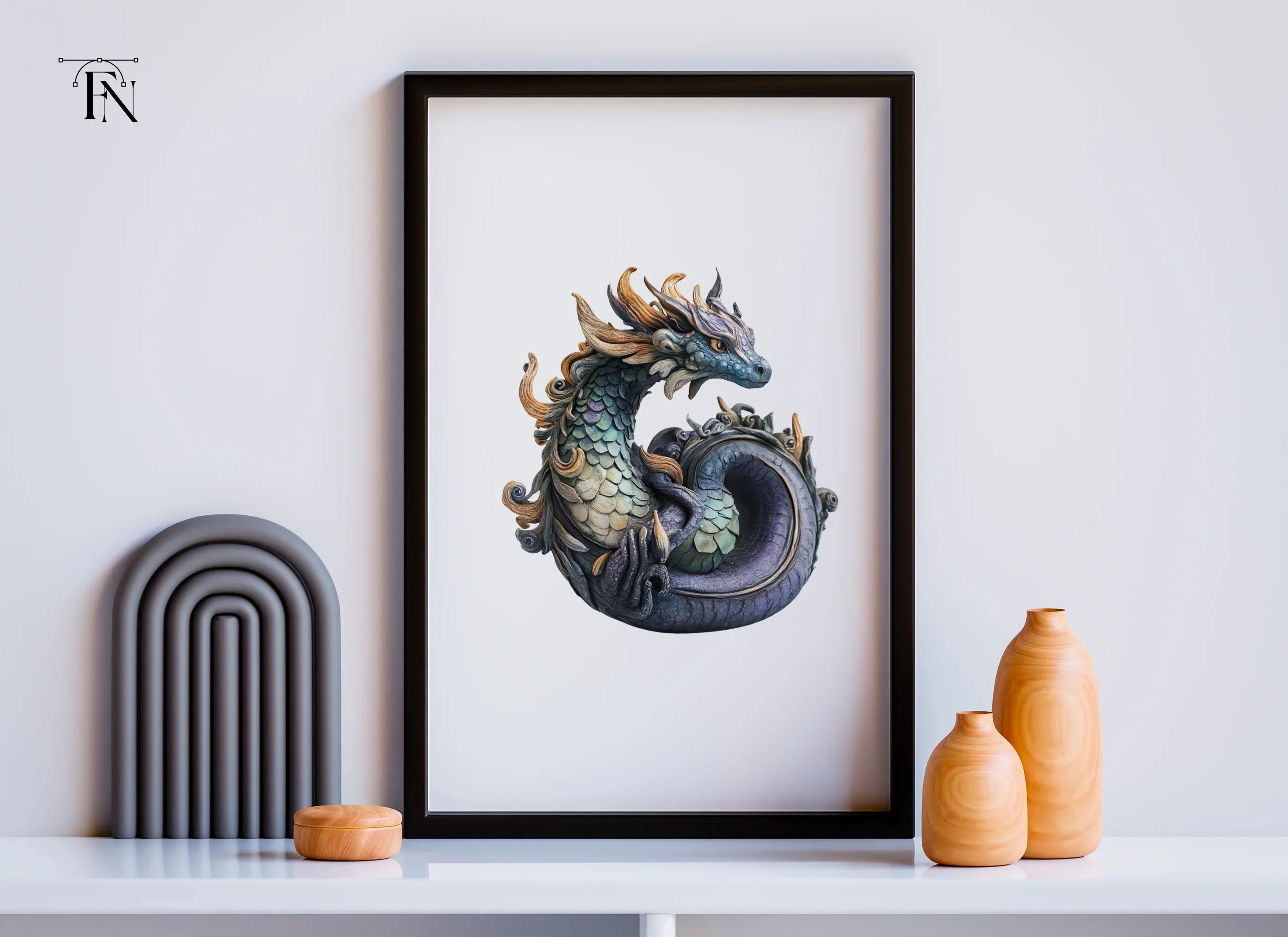 Majestic Eastern Dragon Clipart Bundle