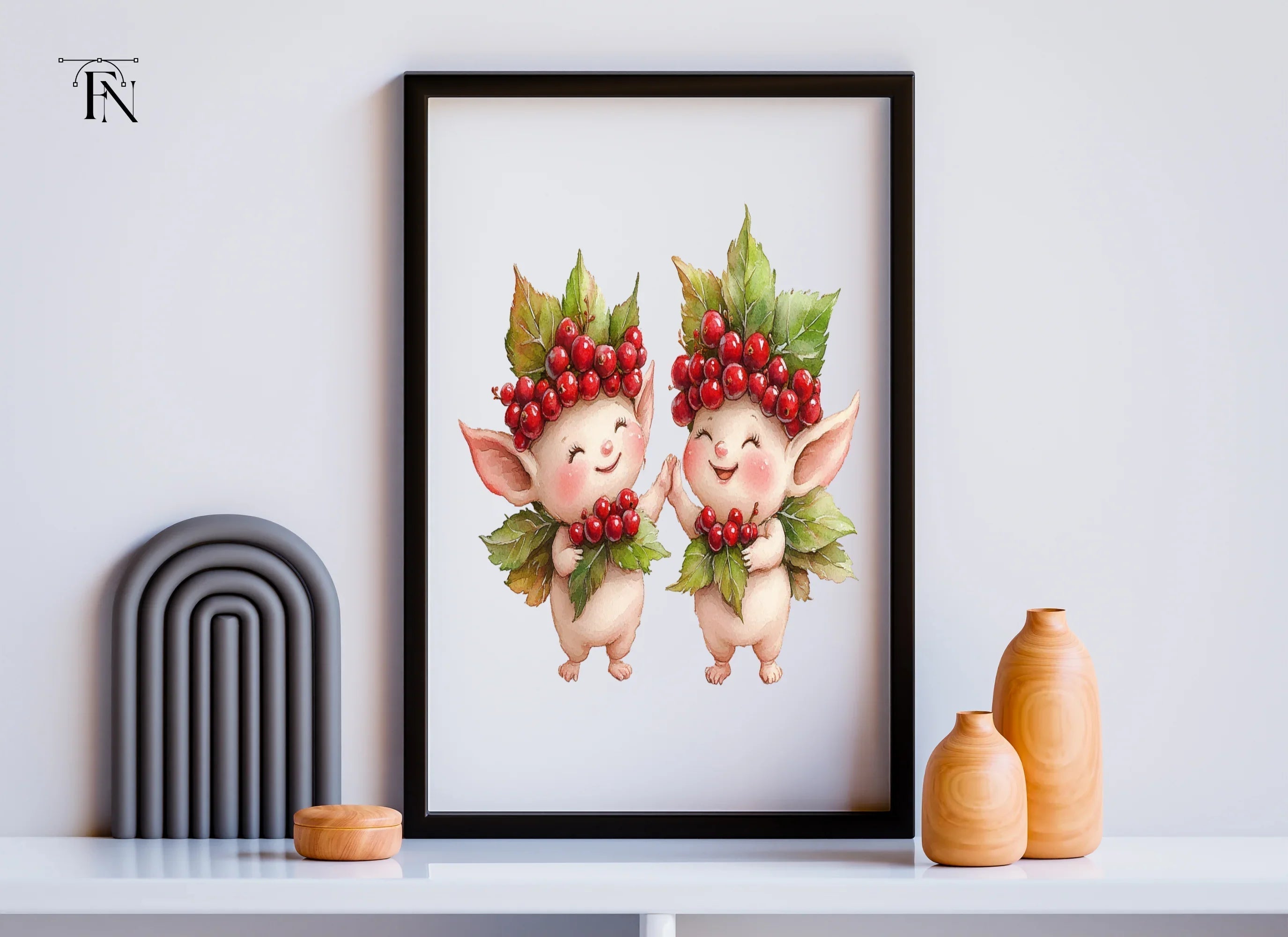 Cute Berry Fairies Clipart Bundle