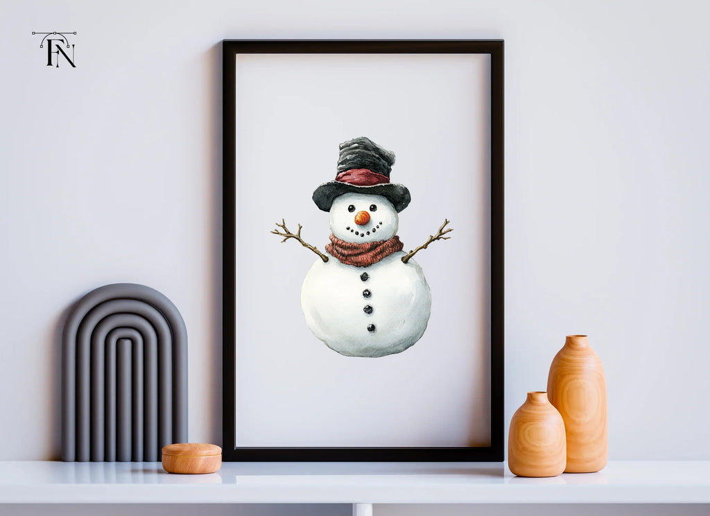 Festive Snowmen Trio Clipart Bundle