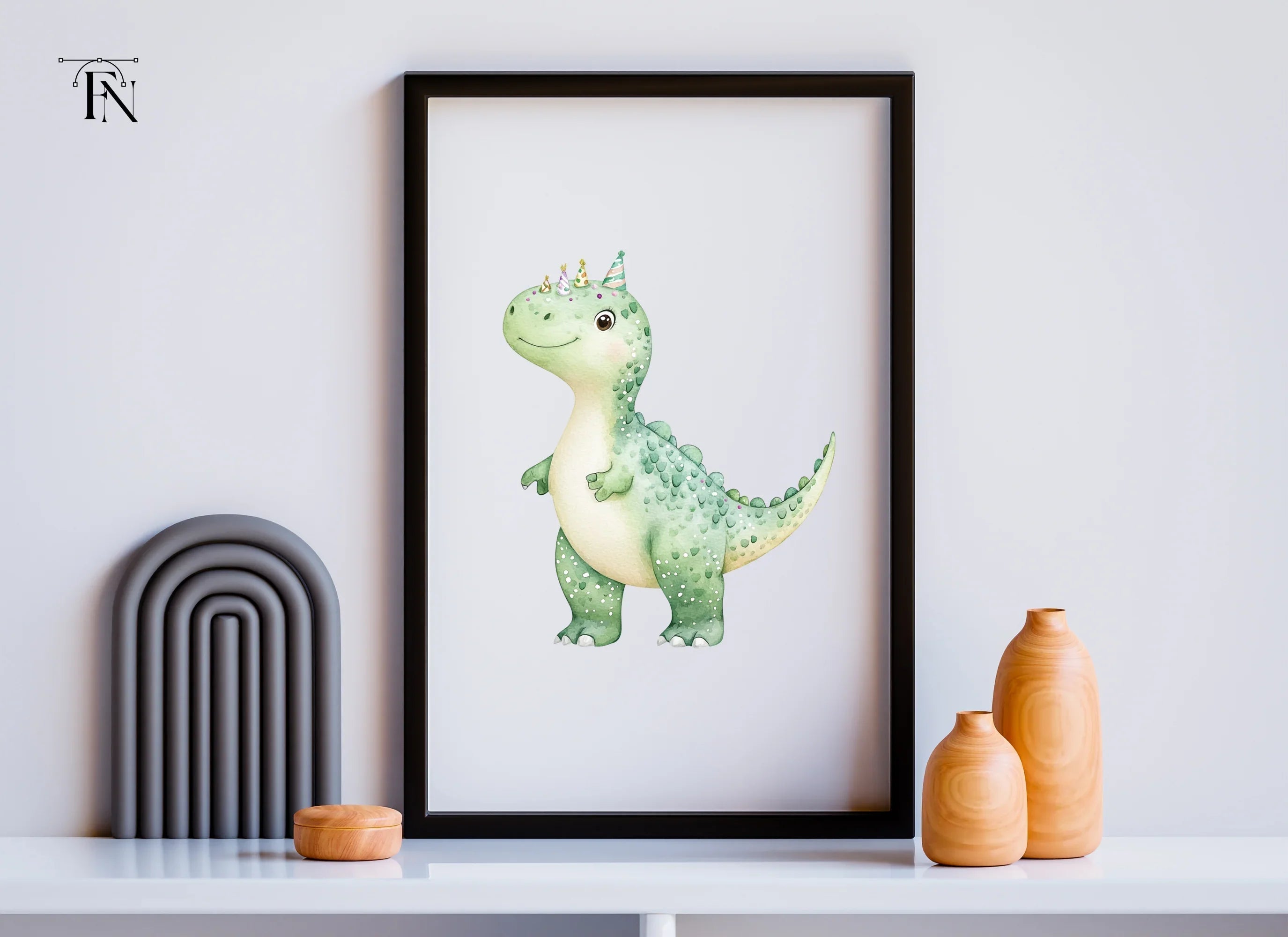 Cute Dinosaur Birthday Party Clipart Bundle