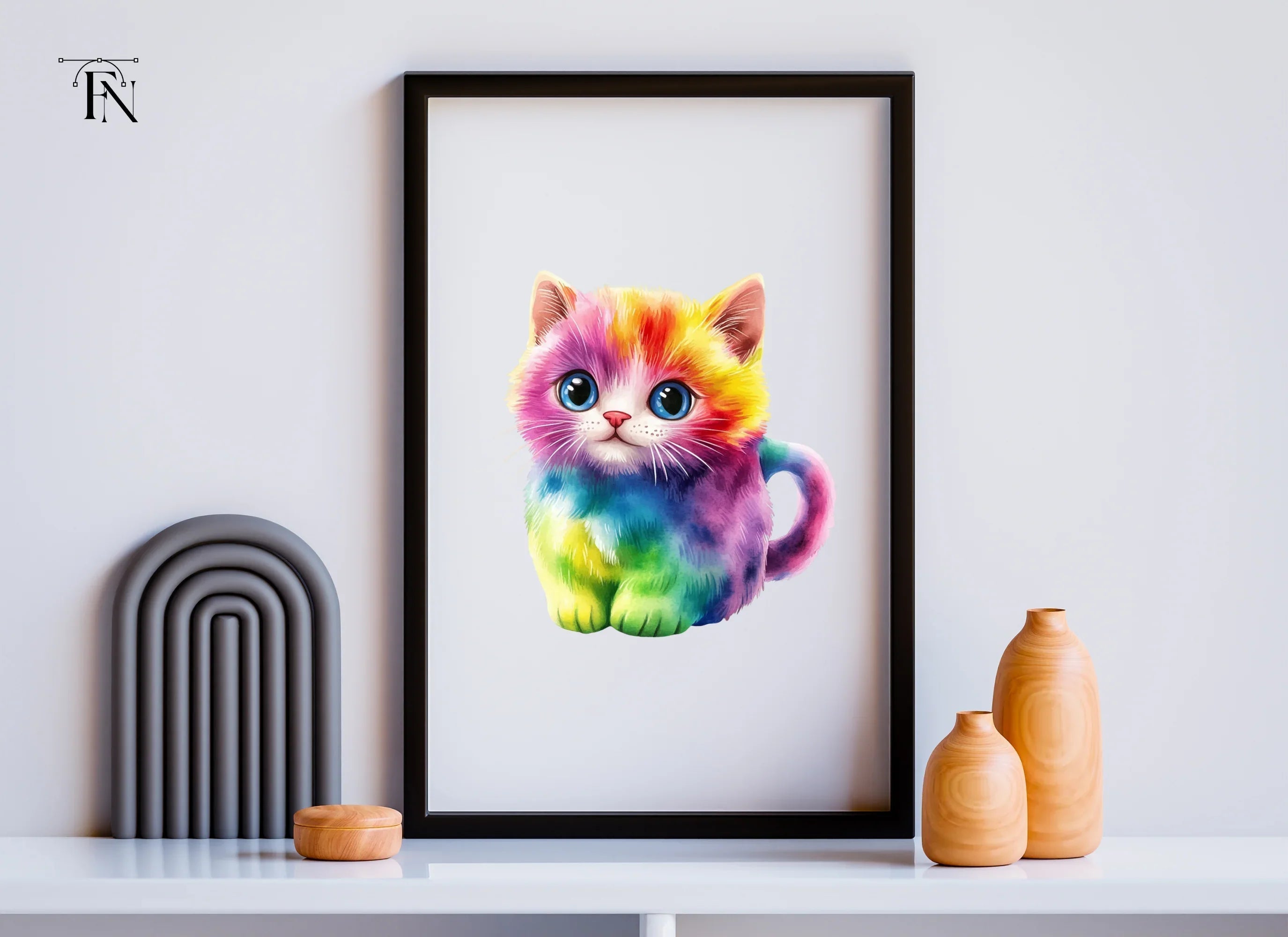 Rainbow Kitten Clipart Bundle