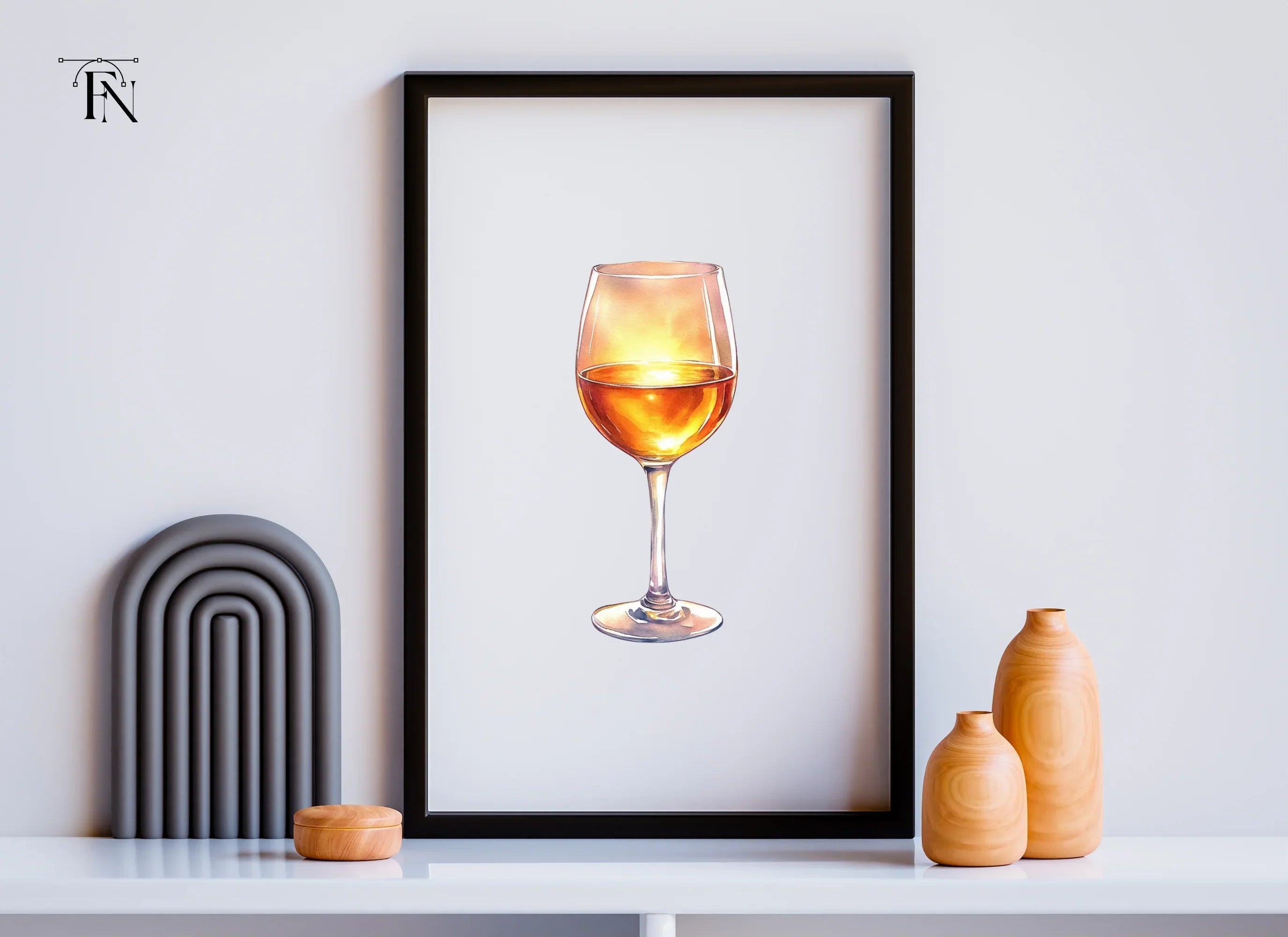Elegant Wine Glass Clipart Bundle
