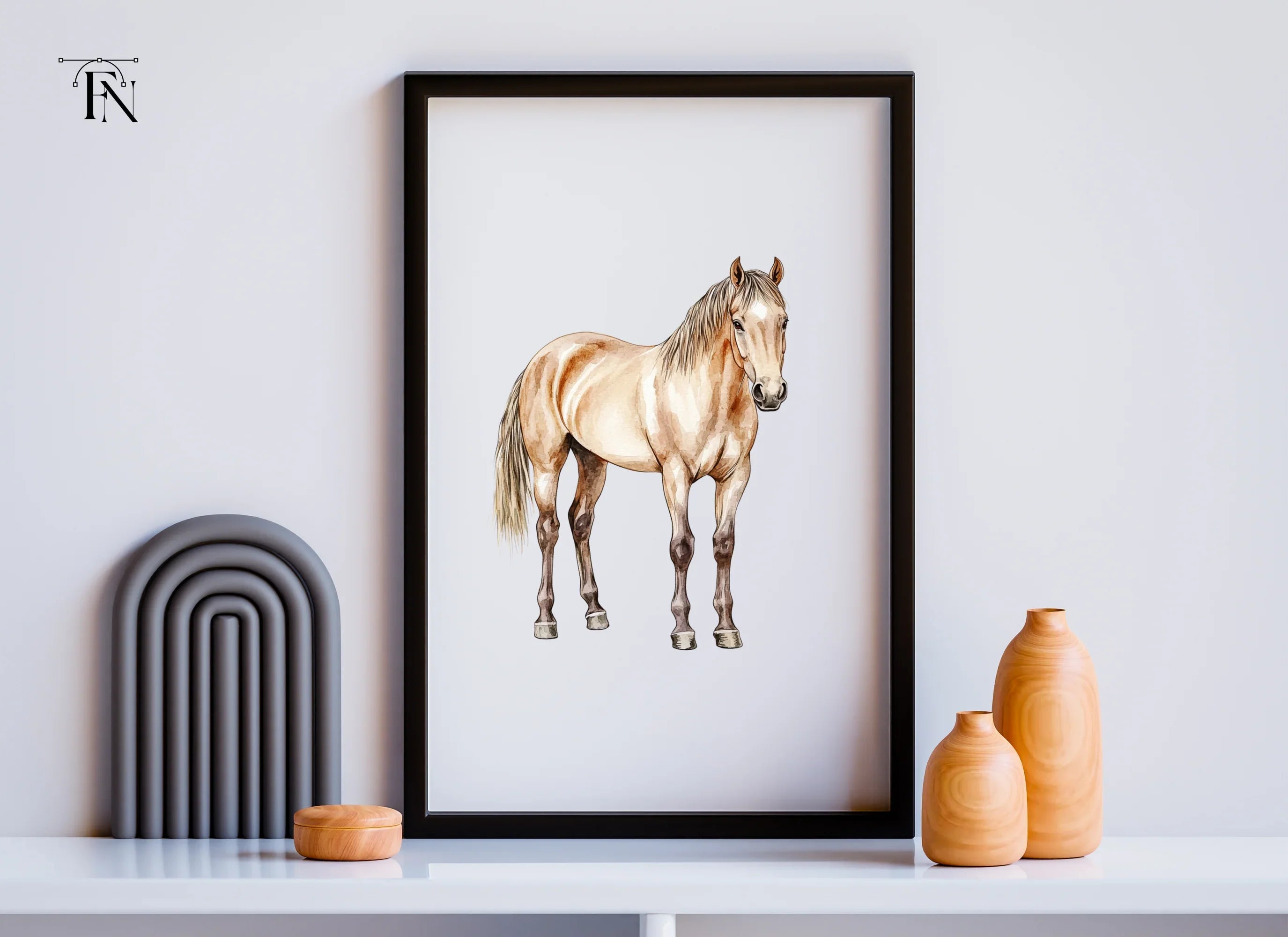 Palomino Horse Clipart Bundle
