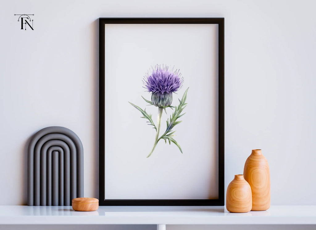 Elegant Purple Thistle Clipart Bundle