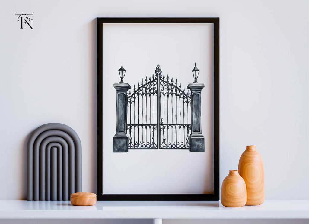 Ornate Gothic Gates Clipart Bundle