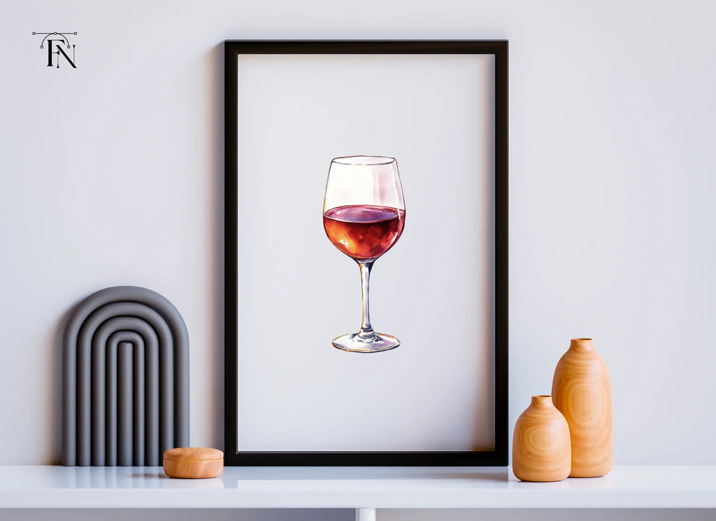 Wine Glasses Clipart Bundle