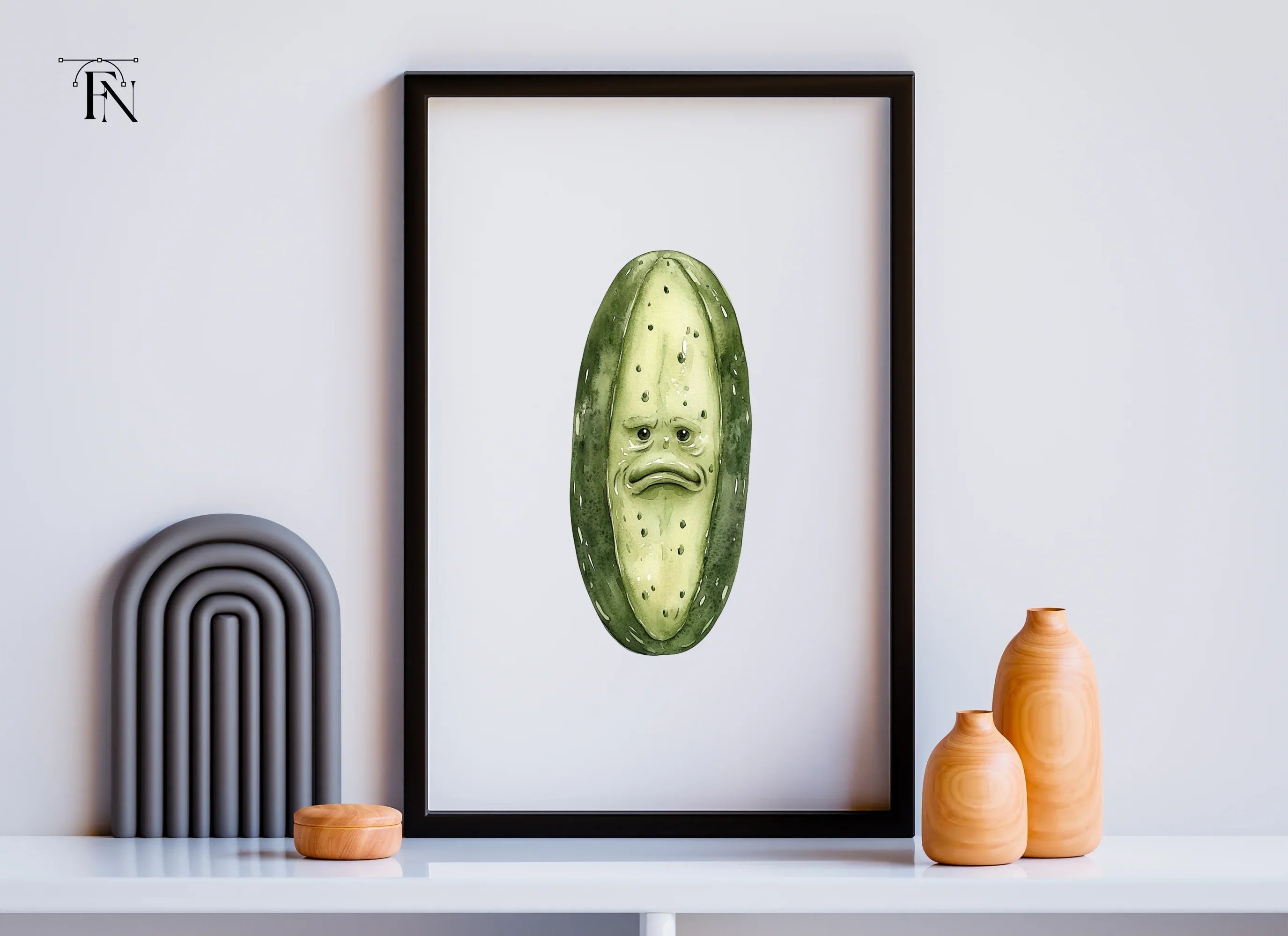 Angry Pickle Cartoon Clipart Bundle