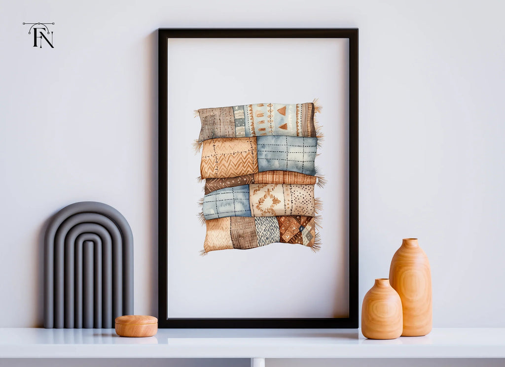 Boho Quilt and Blanket Clipart Bundle