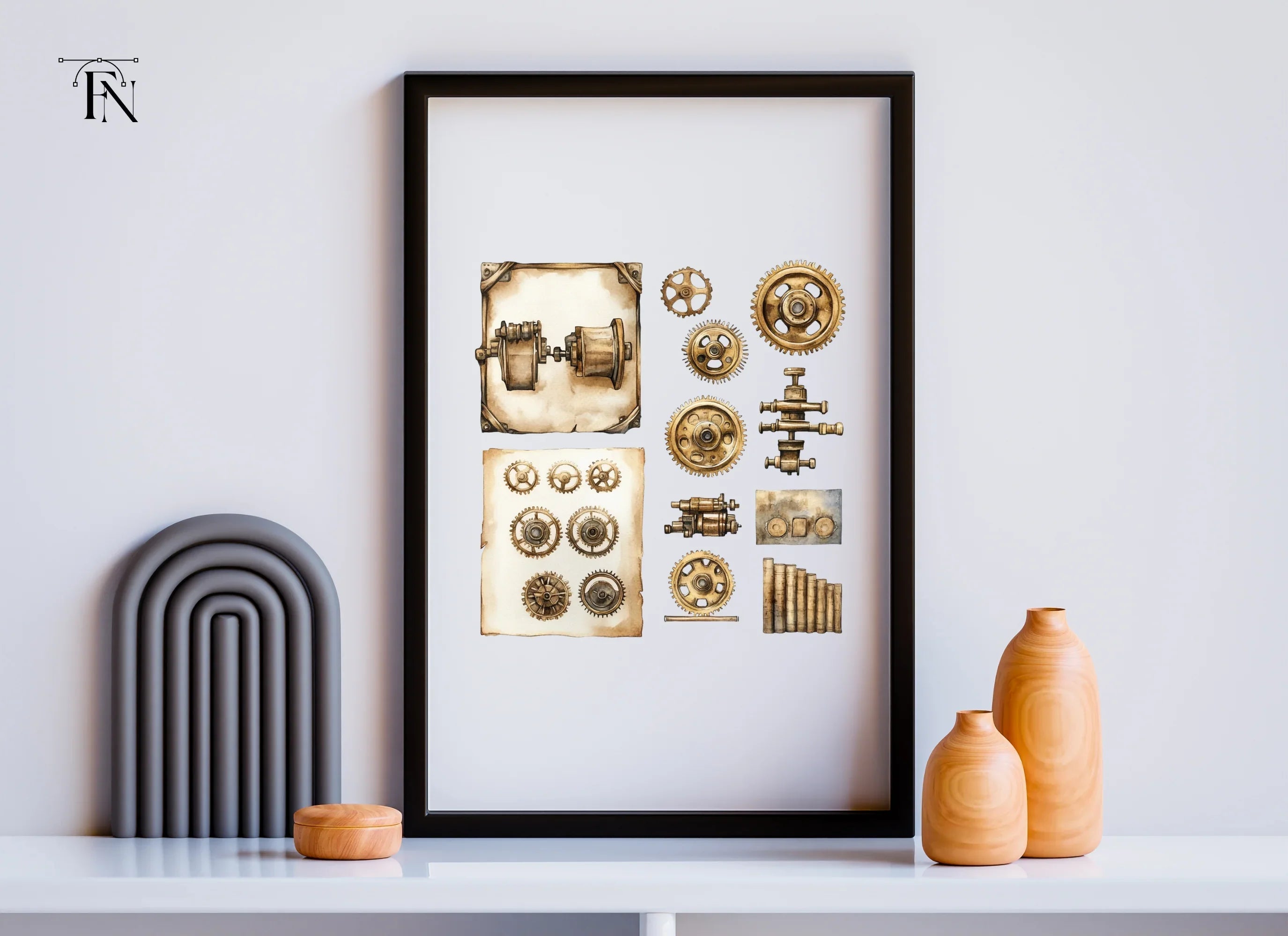 Steampunk Gears Clipart Bundle