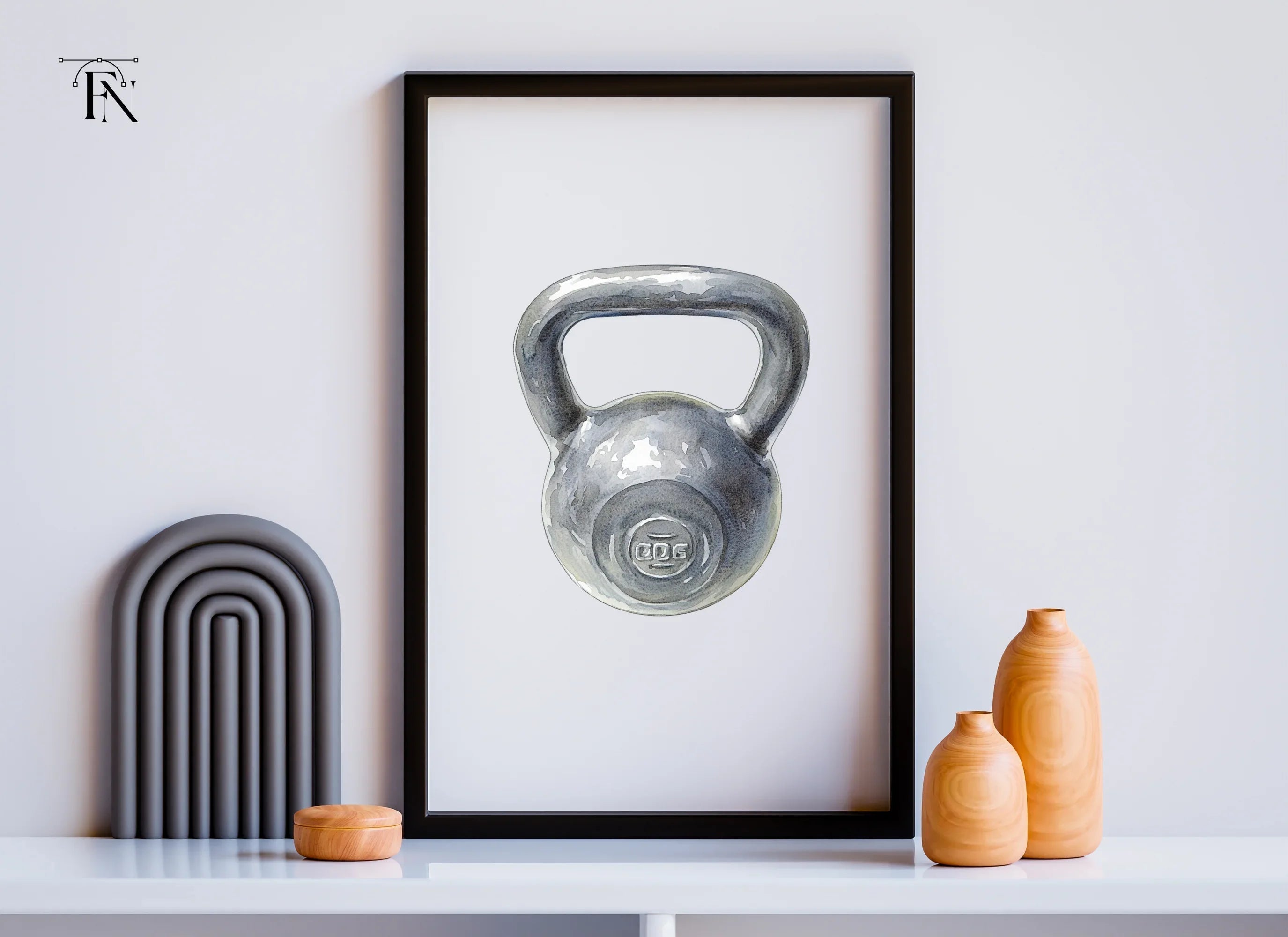 Kettlebell Workout Clipart Bundle