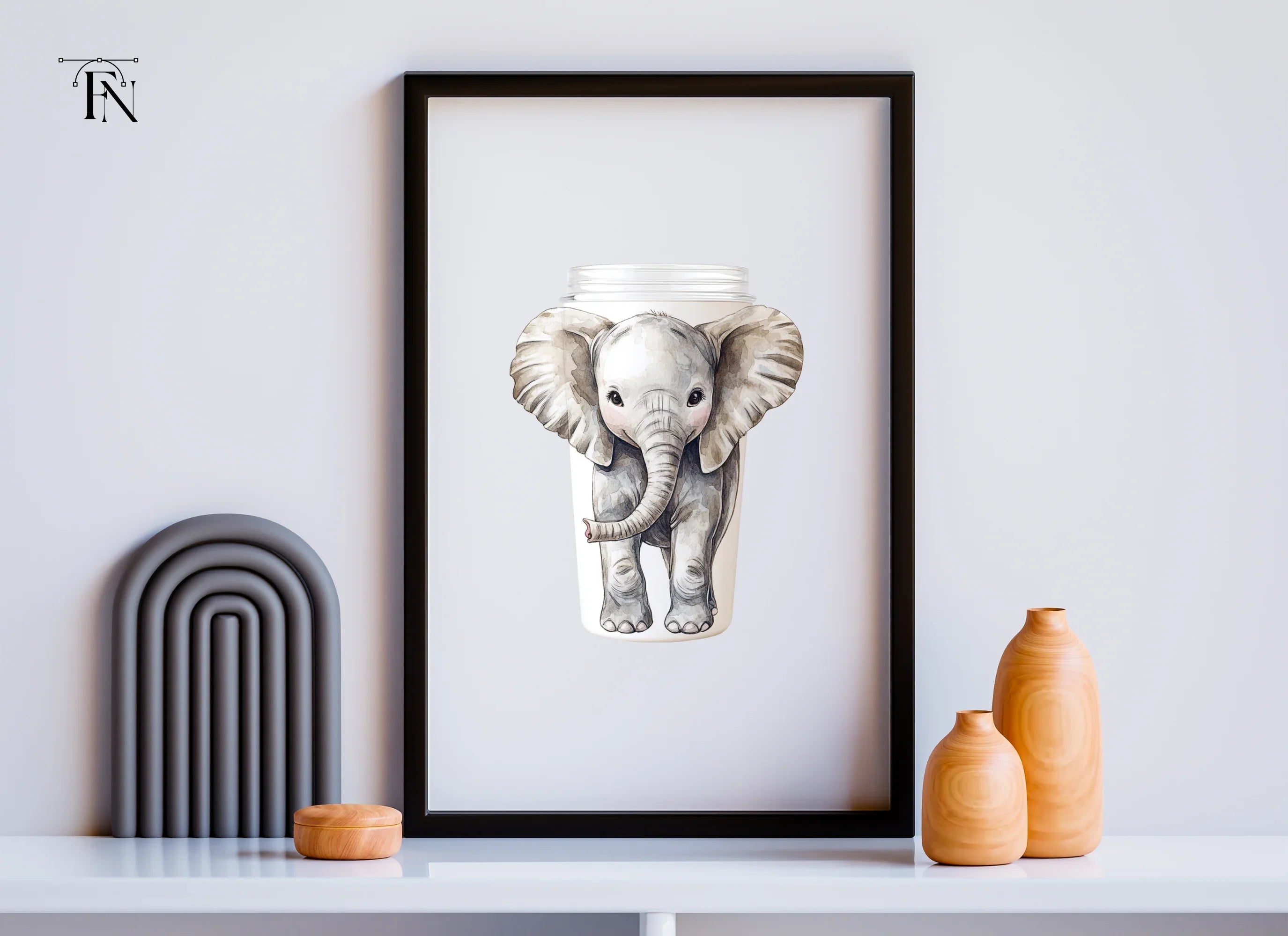Elephant Tumbler Clipart Bundle