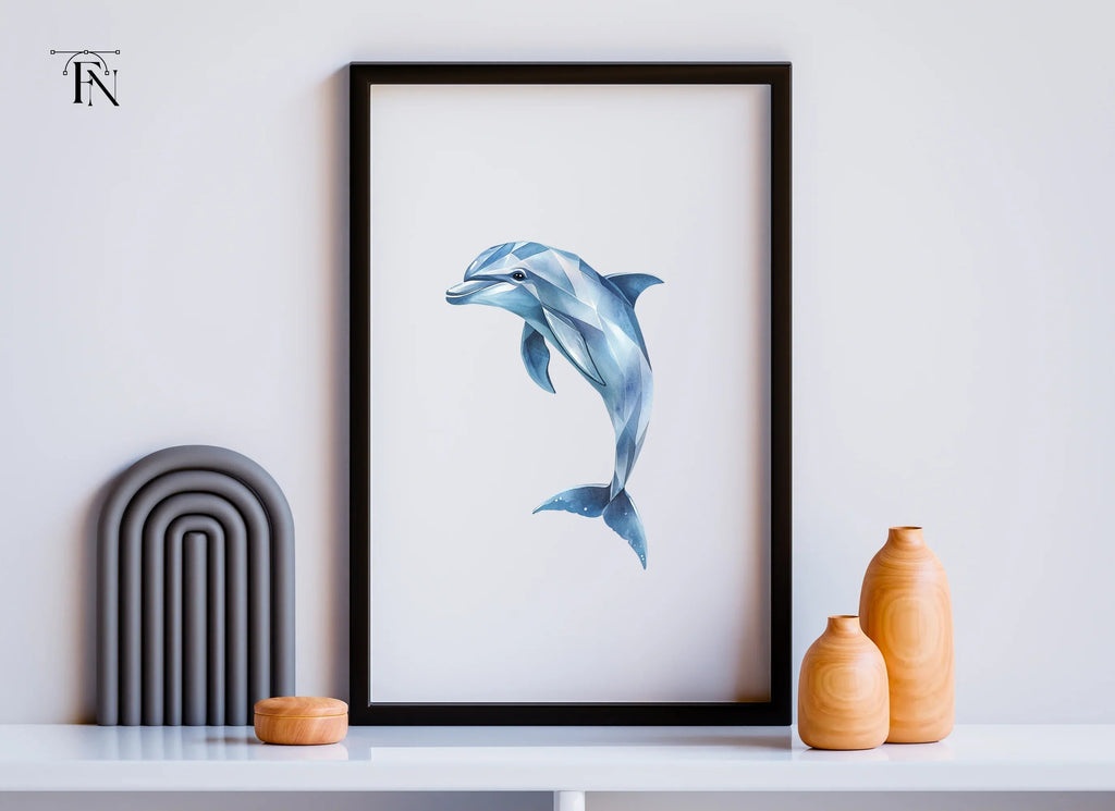 Geometric Dolphin Clipart Bundle