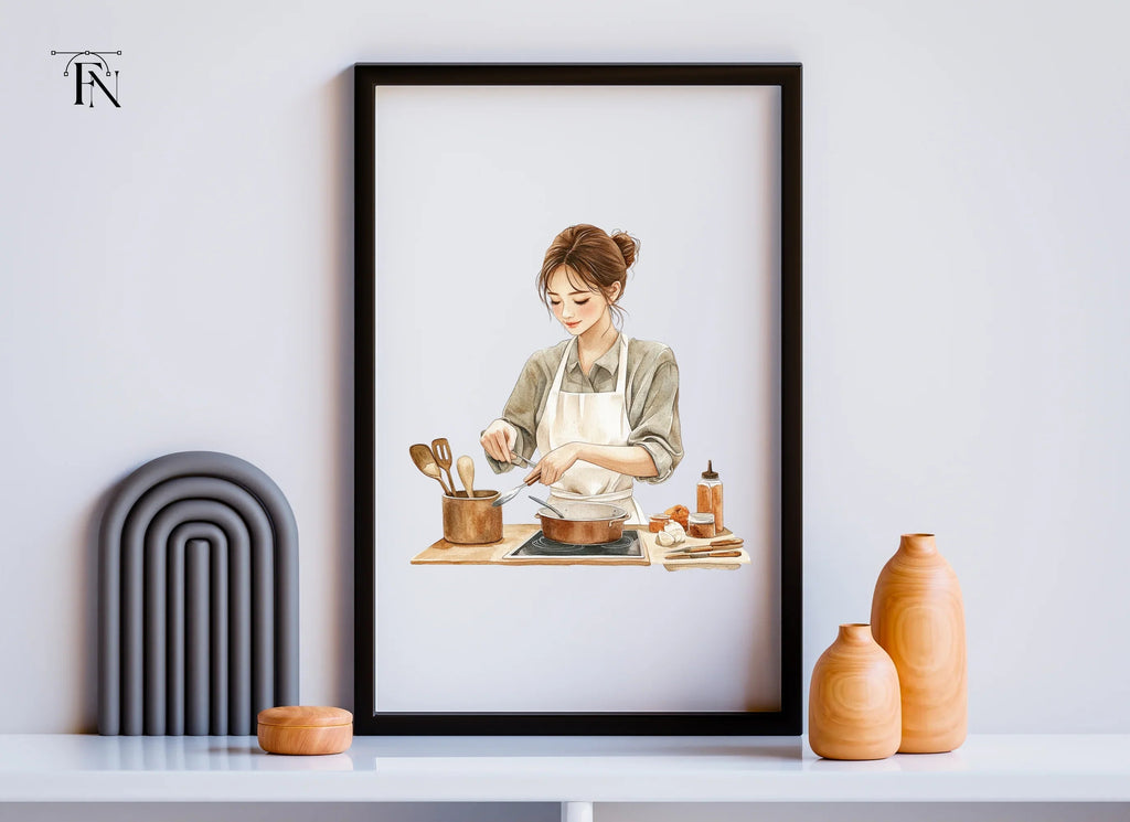 Women Cooking Clipart Bundle